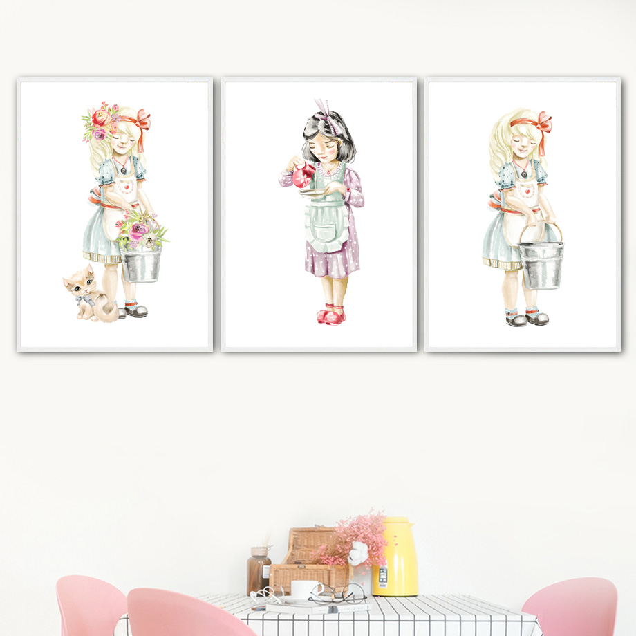 Cute Baby Girl Flower Cat Chic - Baby Nursery Mirror 评论和价格