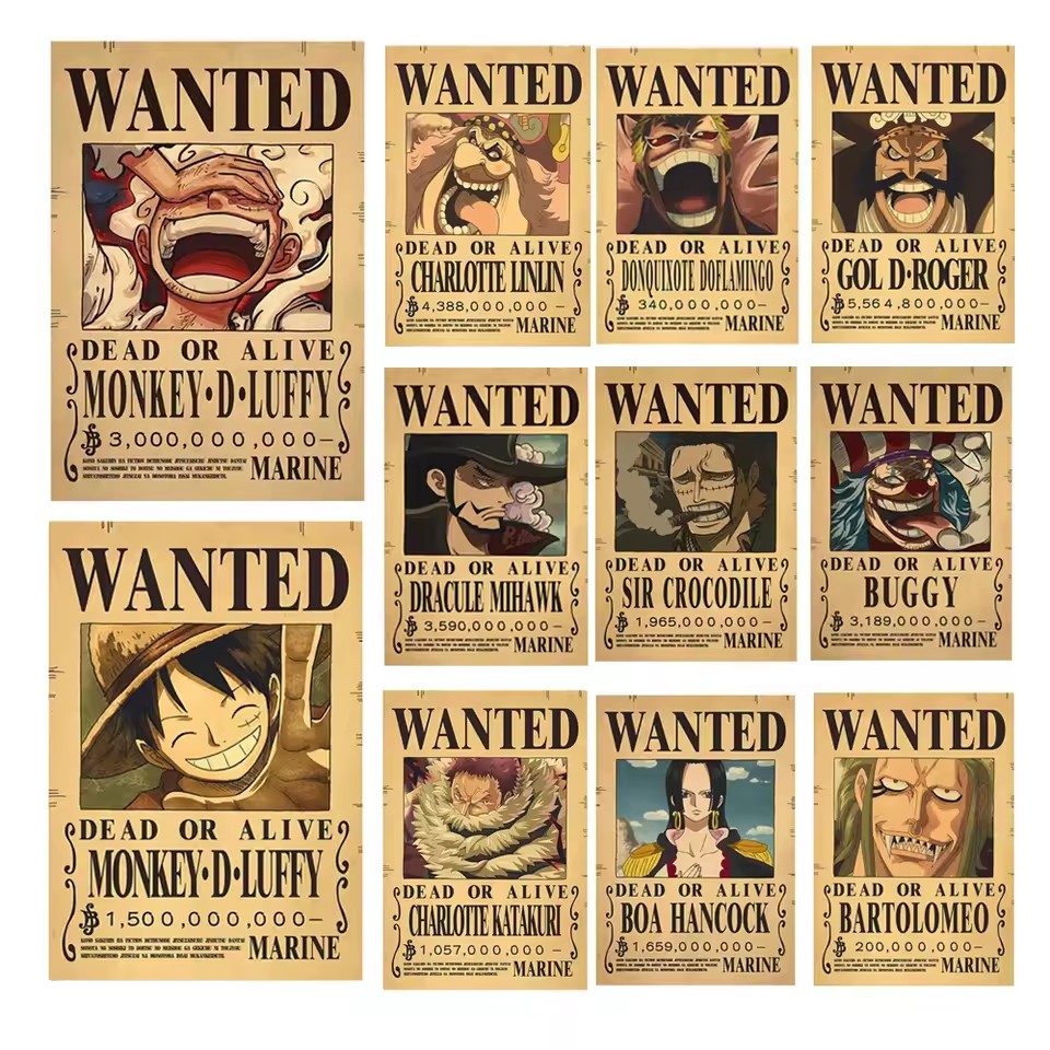 Anime One Piece Bounty Wanted  - Baby Nursery Vinyl 评论和价格