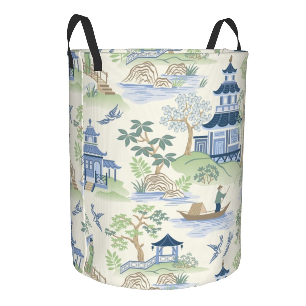 Custom Vintage Chinoiserie Wil - Laundry Hamper Nursery 评论和价格