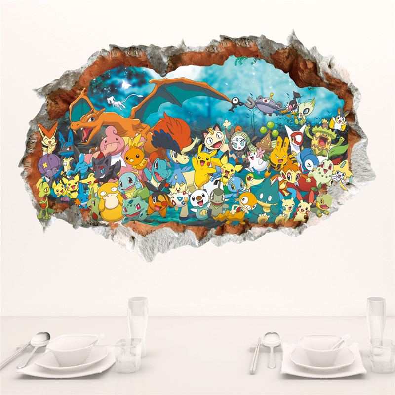 Cartoon Pokémon Pikachu Wall S - Baby Nursery Vinyl 评论和价格