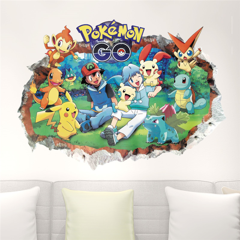 Cartoon Pokémon Pikachu Wall S - Baby Nursery Vinyl 评论和价格
