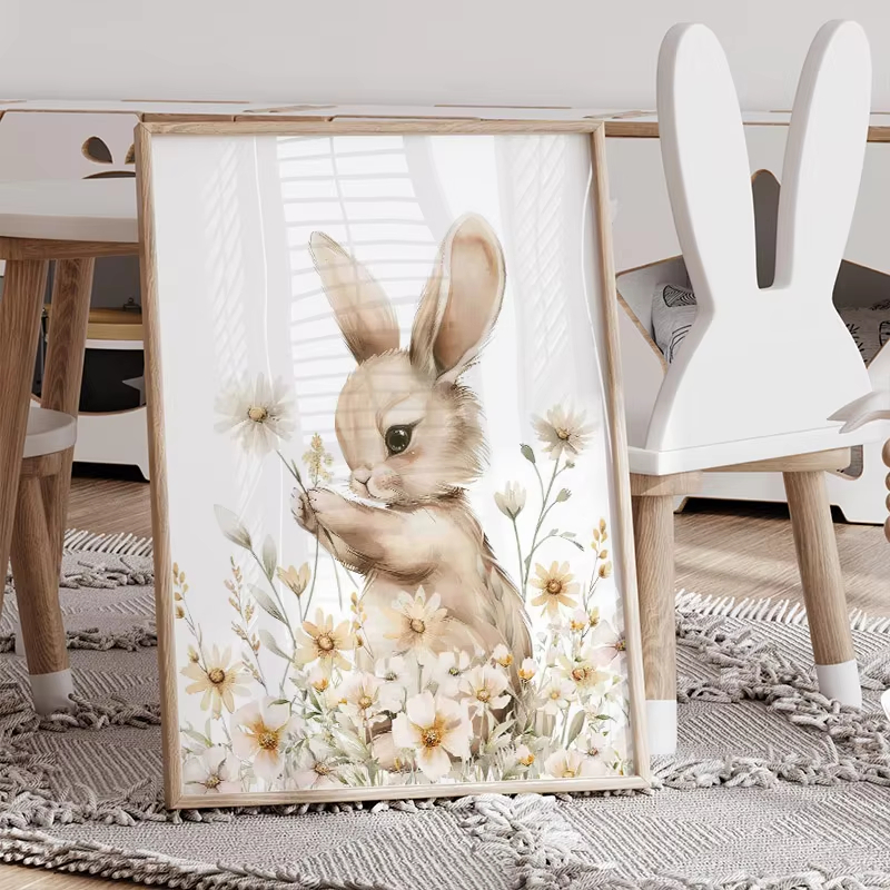 Autumn Rabbit Wild Flower Dais - Baby Nursery Mirror 评论和价格