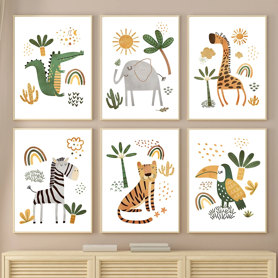Giraffe Elephant Tiger Zebra T - Baby Nursery Plants 评论和价格