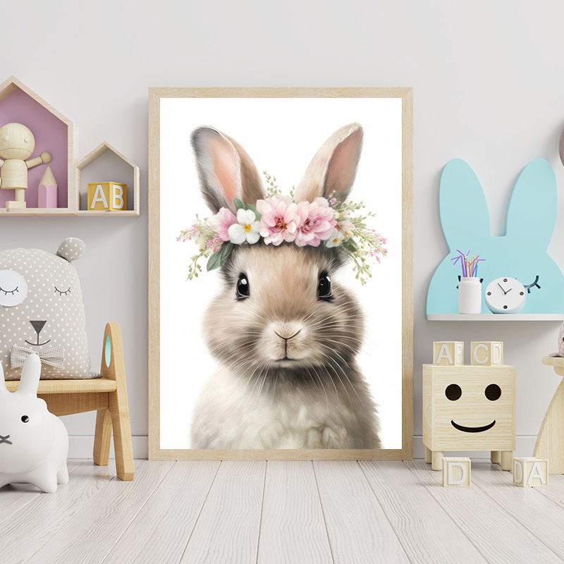 Baby Bear Bunny Deer Raccoon O - Baby Nursery Mirror 评论和价格