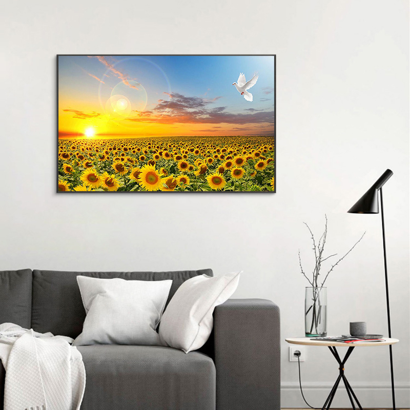 Sunflower Posters Hd Print Bed - Baby Nursery Mirror 评论和价格