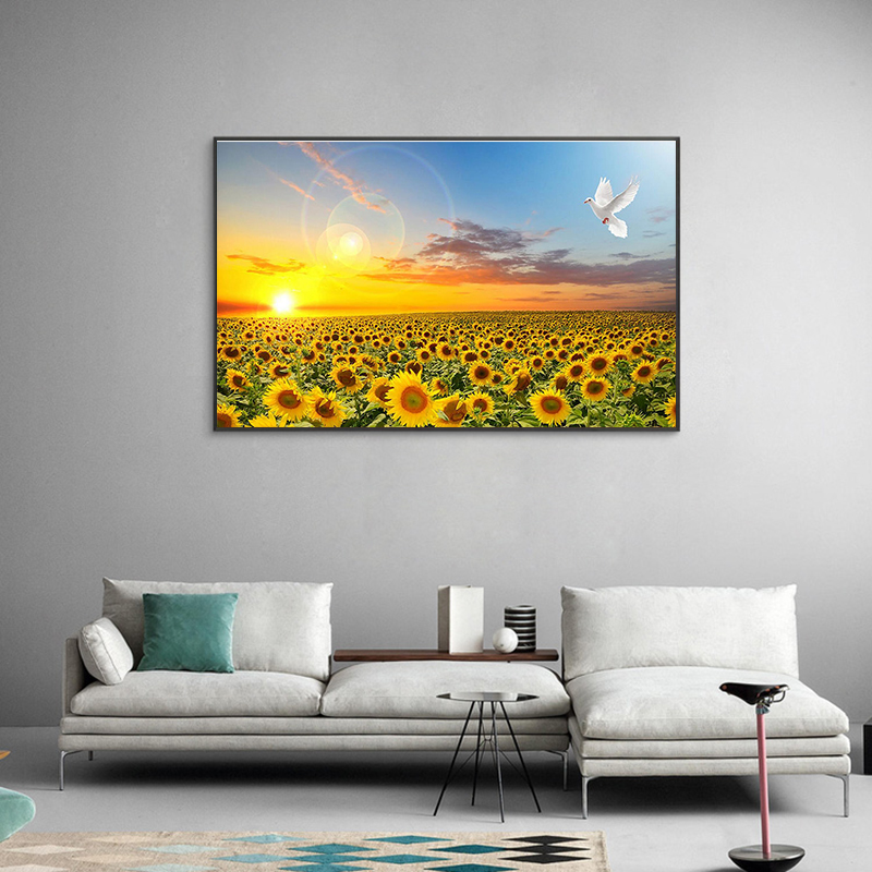 Sunflower Posters Hd Print Bed - Baby Nursery Mirror 评论和价格