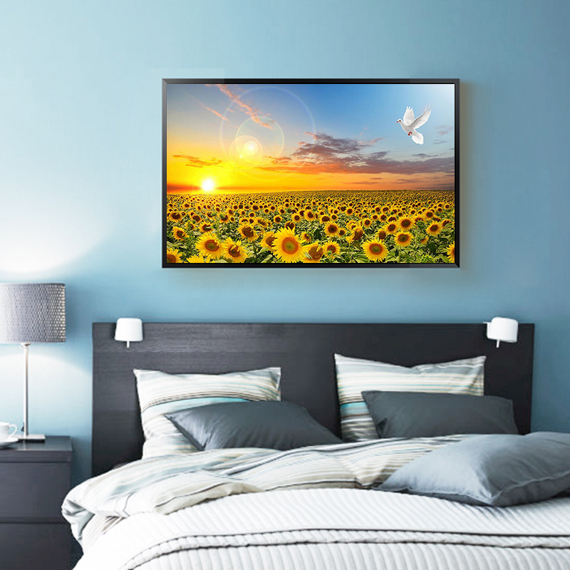 Sunflower Posters Hd Print Bed - Baby Nursery Mirror 评论和价格