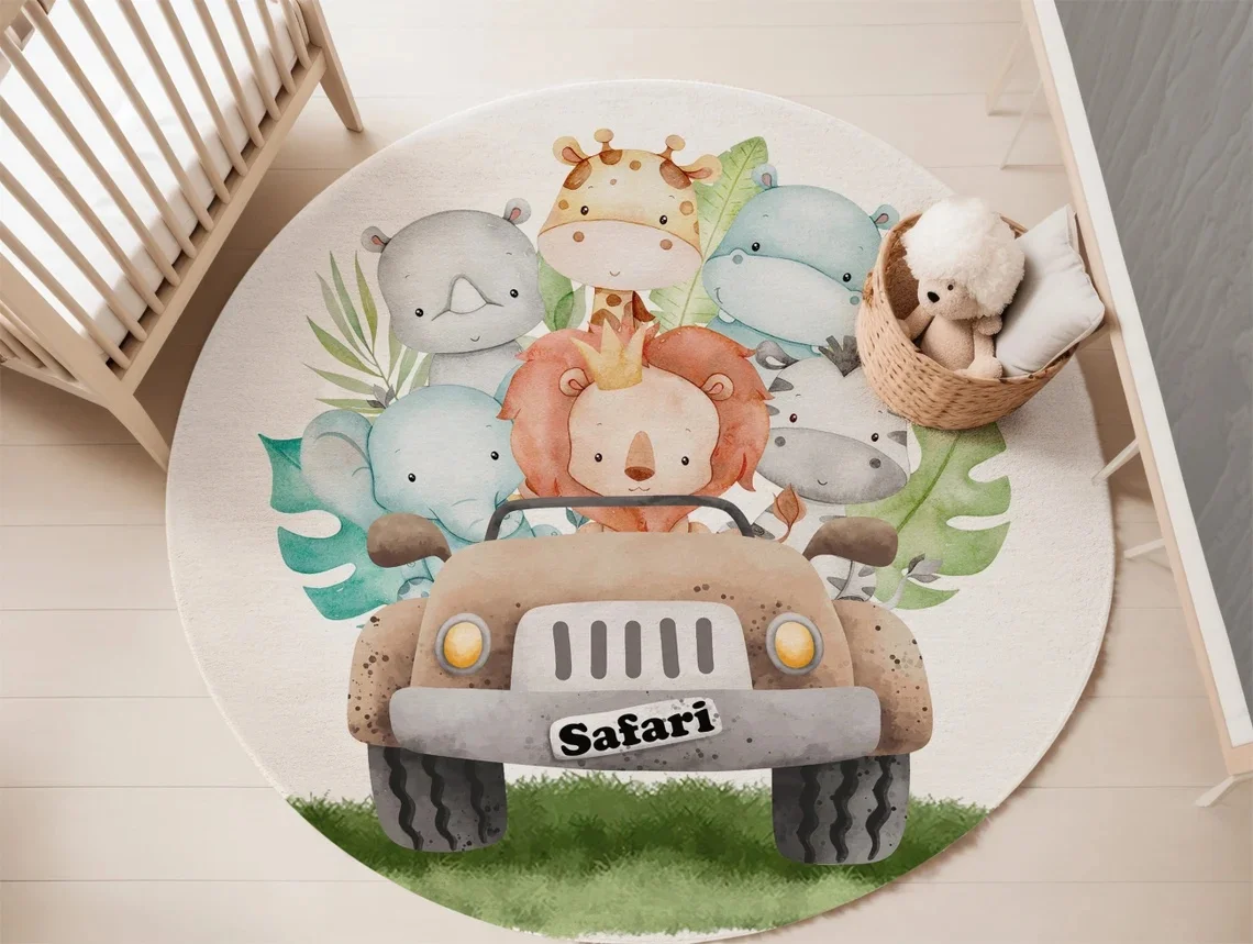 Woodland Animals Nursery Rug f - Baby Nursery Carpet 评论和价格