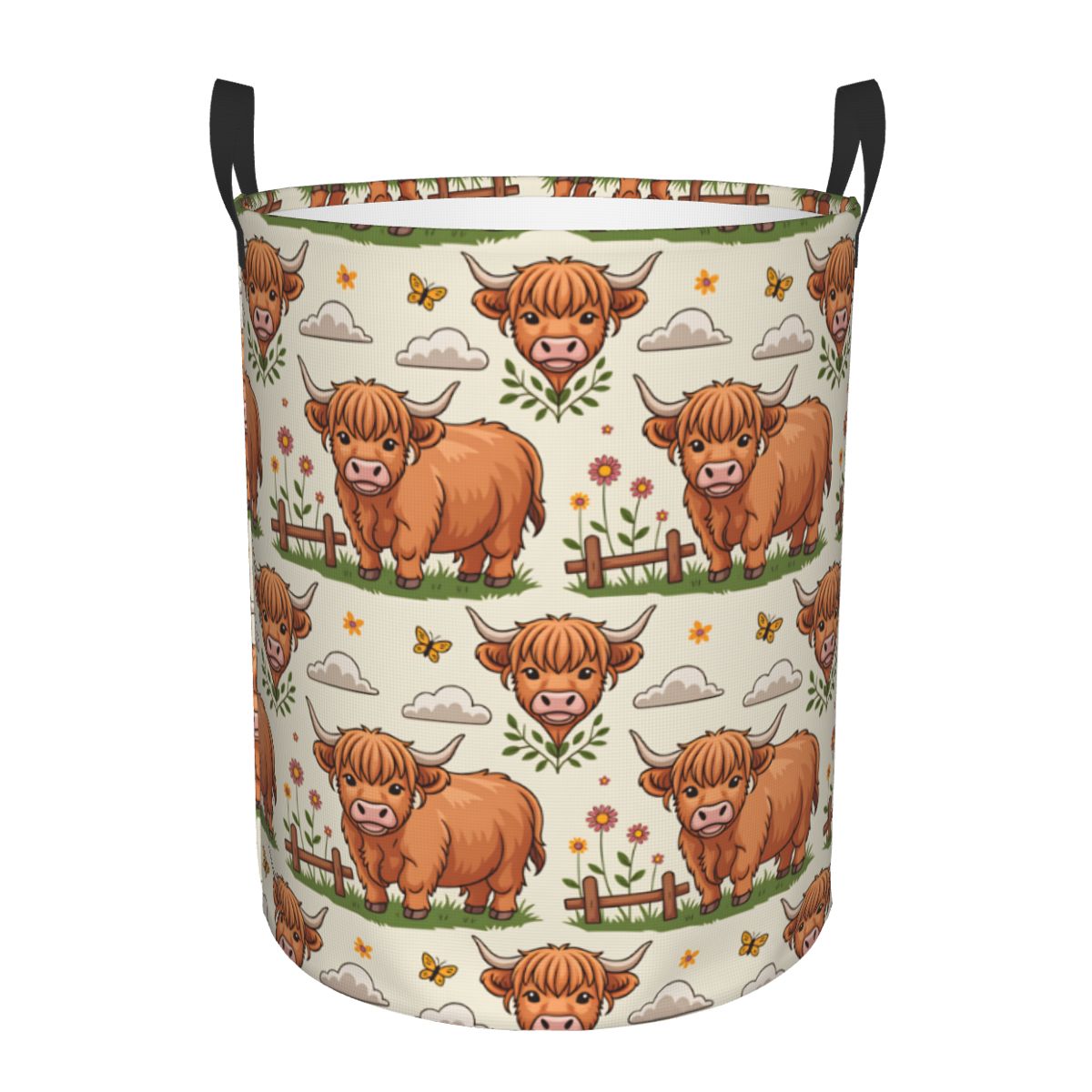 Cartoon Highland Cows Laundry  - Baby Nursery Hamper 评论和价格