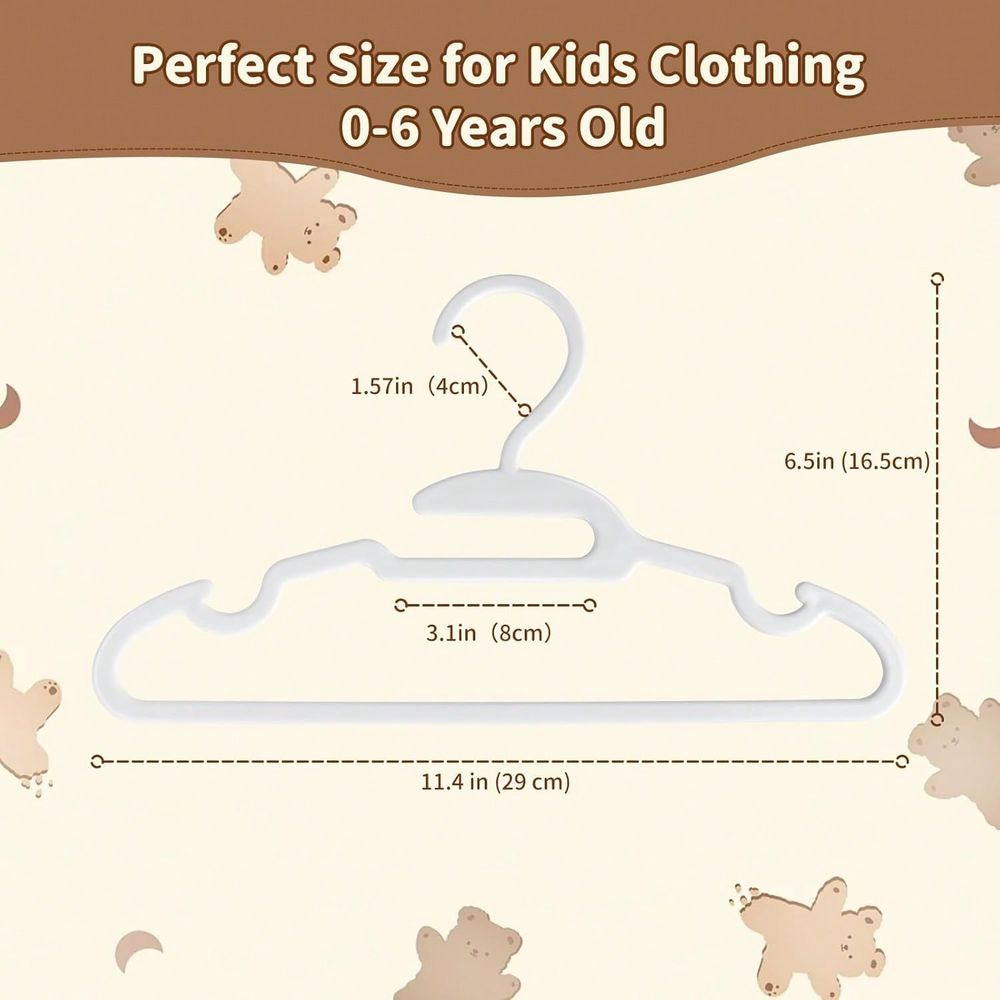 70 100 Pack Kids Hangers Plast - Baby Nursery Closet 评论和价格