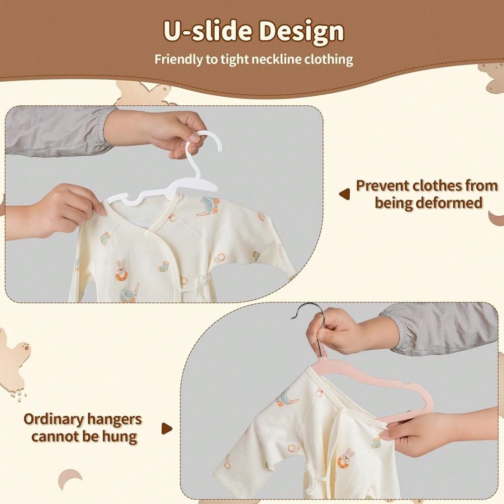 70 100 Pack Kids Hangers Plast - Baby Nursery Closet 评论和价格
