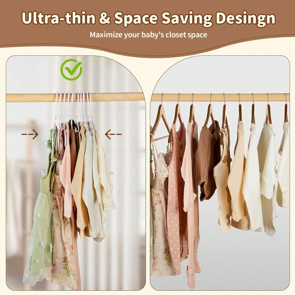 70 100 Pack Kids Hangers Plast - Baby Nursery Closet 评论和价格