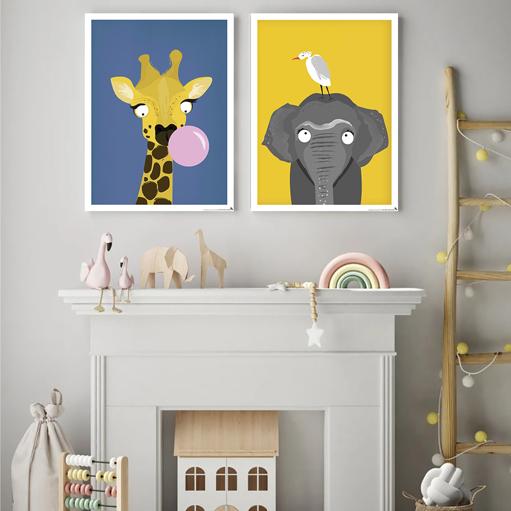 Nursery Poster Africa Animal C - Baby Nursery Mirror 评论和价格