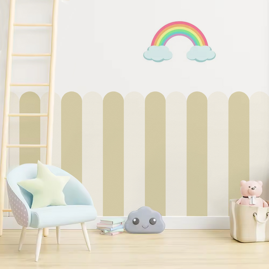 Multicolor Vertical Striped Ar - Wall Decal Nursery 评论和价格