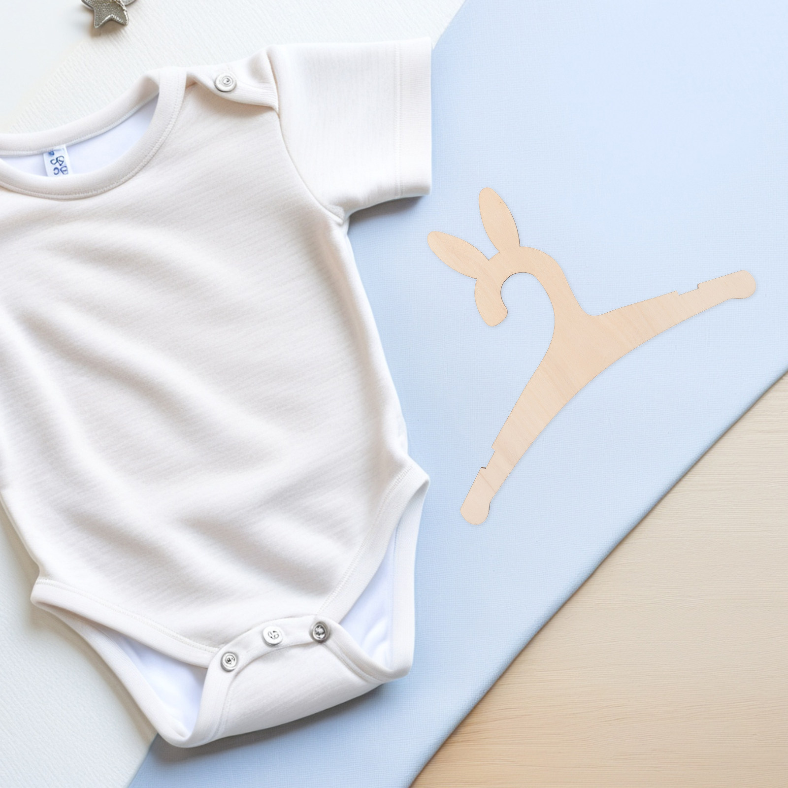 5Pcs DIY Wooden Baby Clothes H - Baby Nursery Organizer 评论和价格